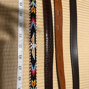 Lot of 4 genuine leather belts